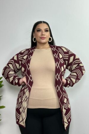 CARDIGAN DE LINHA ESTAMPADO - PLUS SIZE