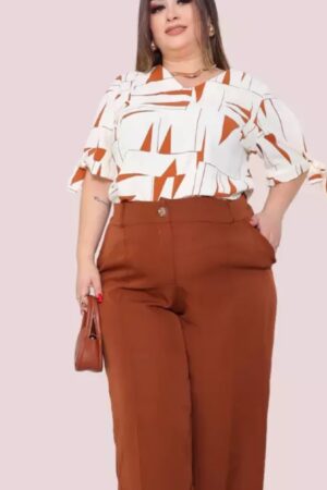 CALÇA ALFAIATARIA COM ELASTICO ATRAS - PLUS SIZE