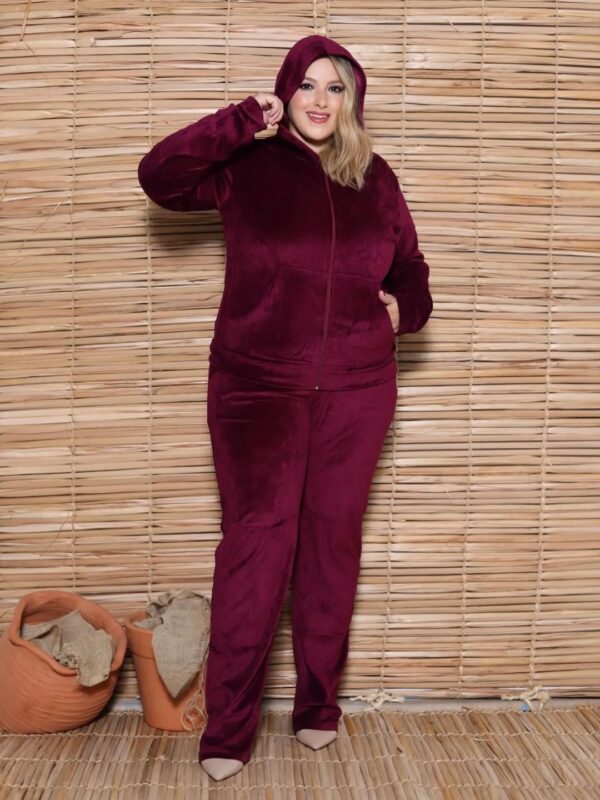 CONJUNTO PLUSH COM CAPUZ - PLUS SIZE