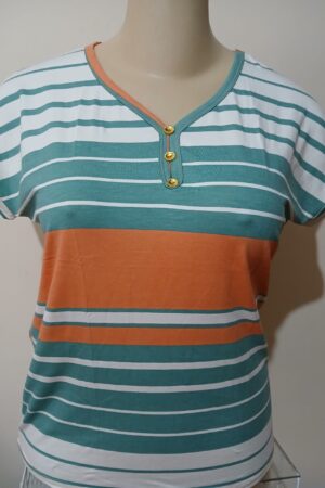 BLUSA LISTRADA 3 BOTÕES