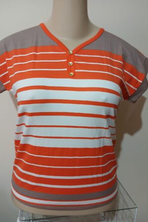 BLUSA LISTRADA 3 BOTÕES