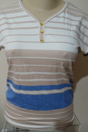 BLUSA LISTRADA 3 BOTÕES