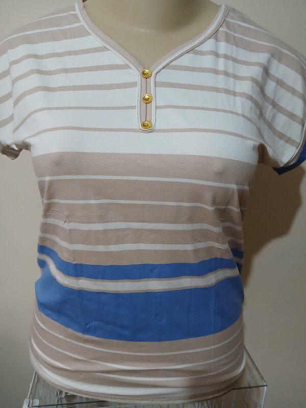 BLUSA LISTRADA 3 BOTÕES