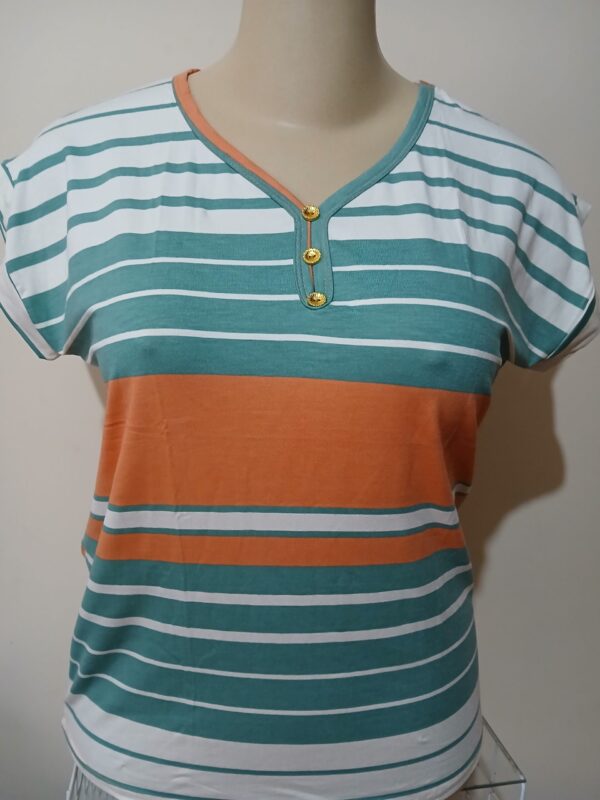BLUSA LISTRADA 3 BOTÕES - Imagem 3