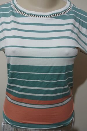 BLUSA DECOTE CANOA ELASTICO NA LATERAL