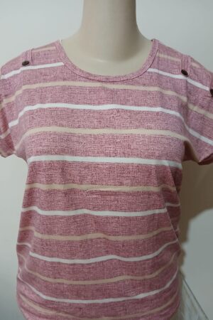 BLUSA STONADA COM BOTÕES NO OMBRO