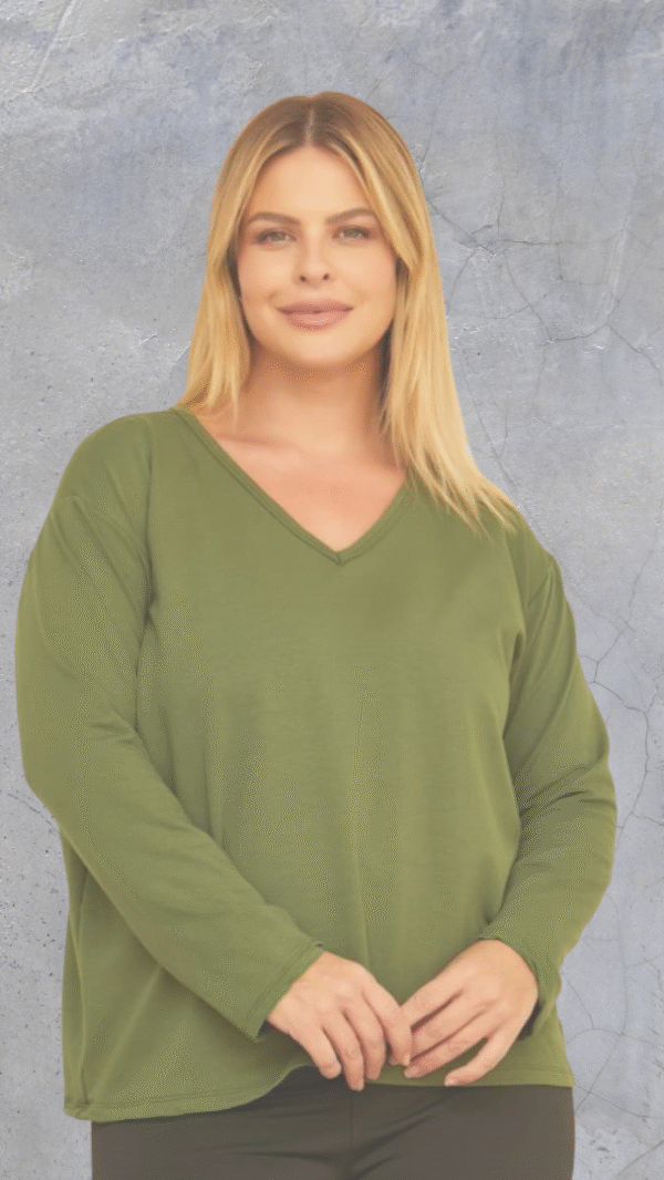 BLUSA DE MOLETINHO MANGA LONGA - PLUS SIZE