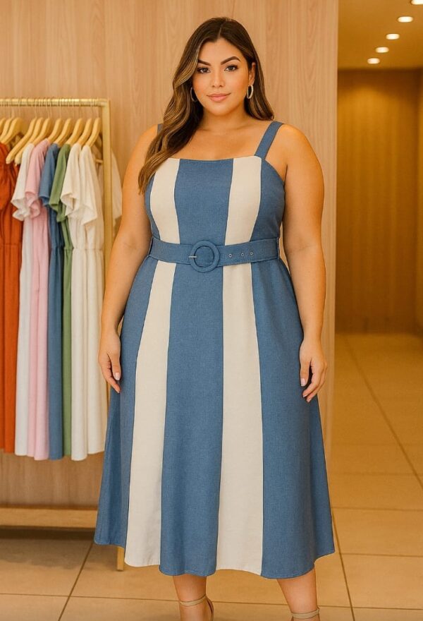 VESTIDO DUNA COM LASTEX ATRAS