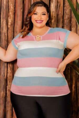 BLUSA LISTRADA DE ARGOLA