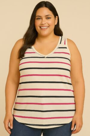 REGATA LISTRADA PLUS SIZE