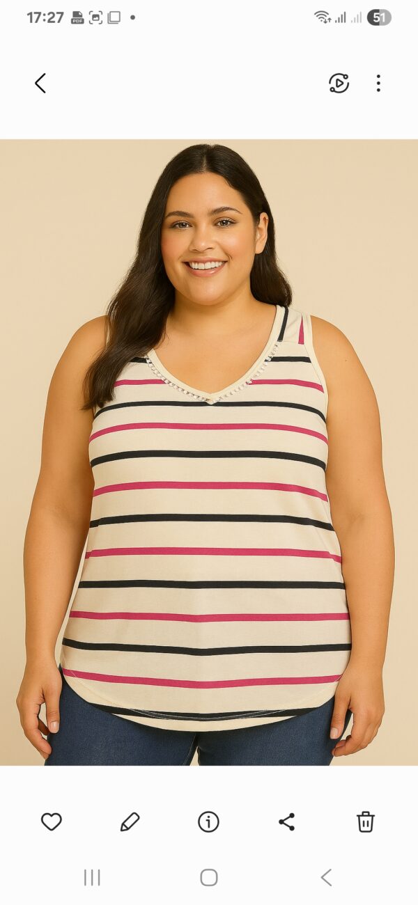 REGATA LISTRADA PLUS SIZE