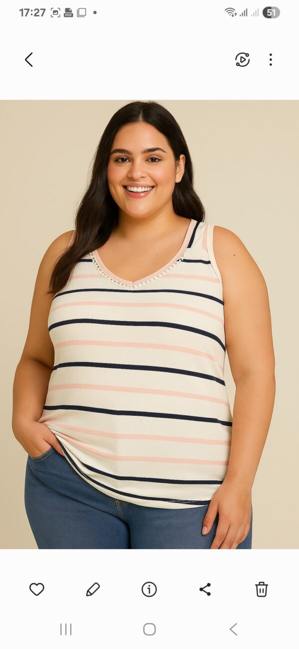 REGATA LISTRADA PLUS SIZE