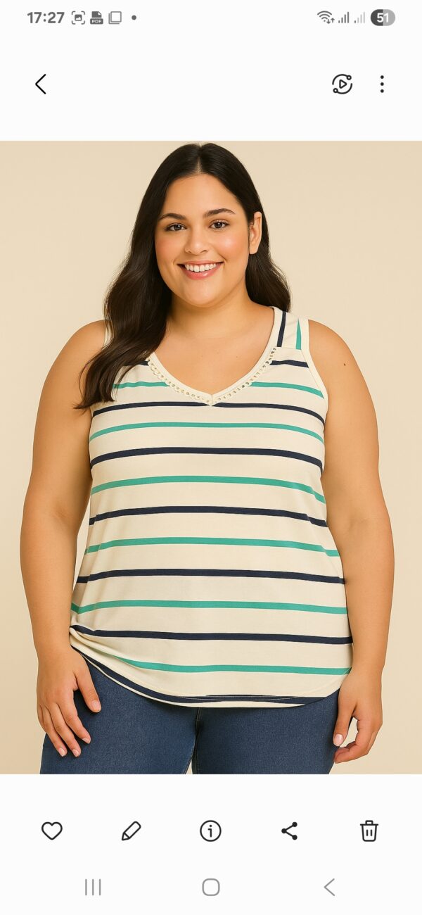 REGATA LISTRADA PLUS SIZE