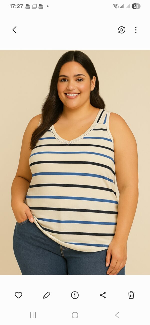 REGATA LISTRADA PLUS SIZE